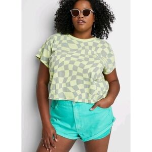 Wild Fable Highest Rise Cheeky Jean shorts Aqua Size 18